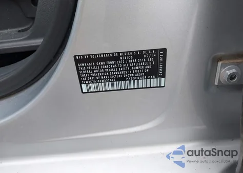 2014 Volkswagen Jetta 2.0L S из США, поврежденный, VIN 3VW2K7AJ8EM332627